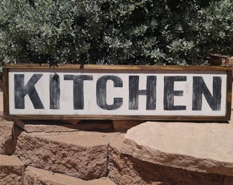 Distressed Wood Sign Rustic Kitchen Wall Decor