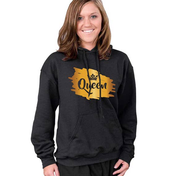 hubby wifey, KING and QUEEN Hoodies, Newlywed Hoodies, Wedding Hoodies ...