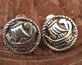Sterling silver Norwegian earrings