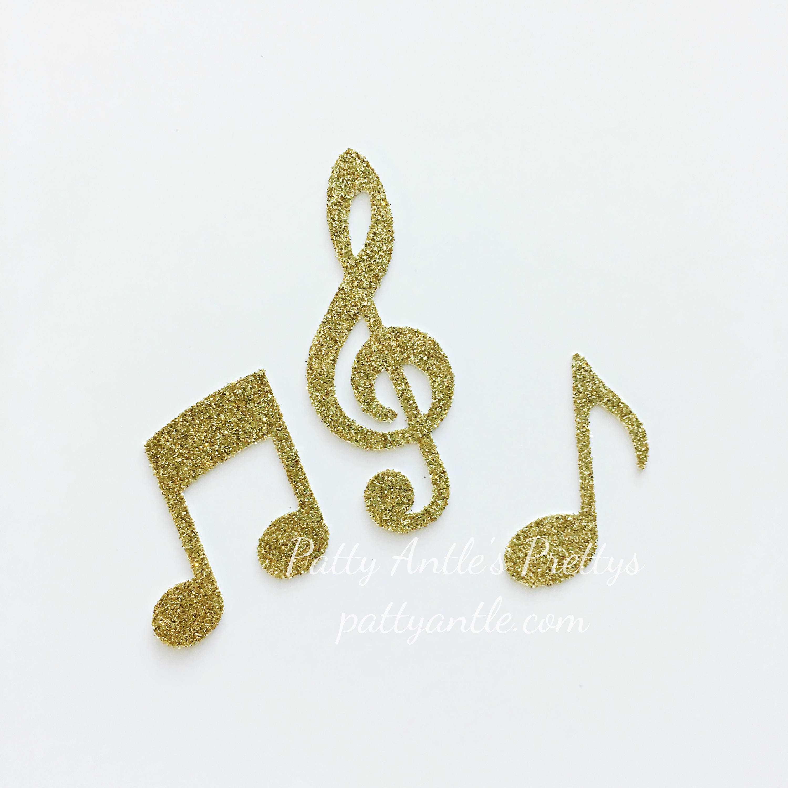 Glitter Music Notes Die Cuts, Glitter Music Notes Confetti, Music Notes
