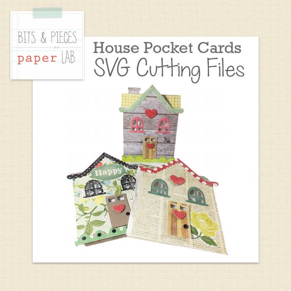 Download House Shaped Pocket Card SVG Cutting Files