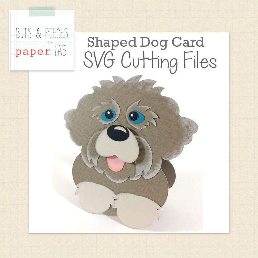 Download SVG Cutting Files: Shaped Dog Card SVG Dog SVG animal svg