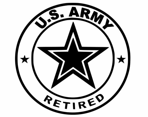 U.S. Army Retired decal long life outdoor vinyl decal