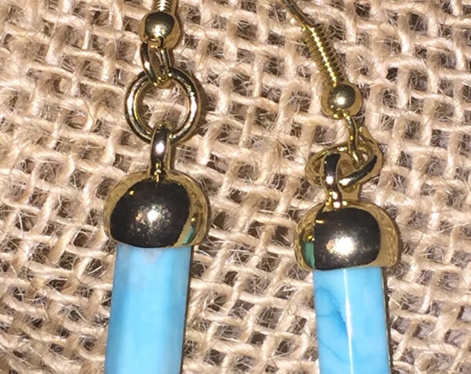 Turquoise crystal earrings