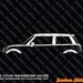 2X car silhouette stickers for BMW Mini Cooper R56