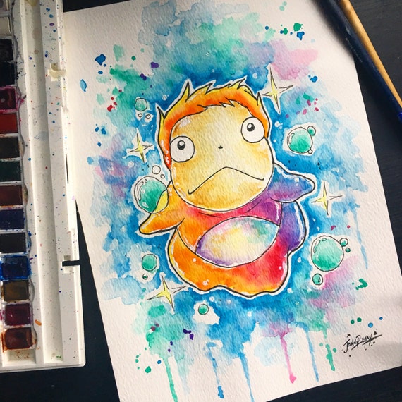 Items similar to PONYO - ORIGINAL - Watercolor painting - abstract art