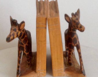 philippines hand carved wooden bookends