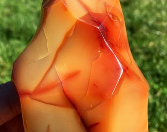 Carnelian stone - polished Carnelian - carnelian crystal - mineral specimen - geode - Sacral chakra stones - healing crystals and stones 5