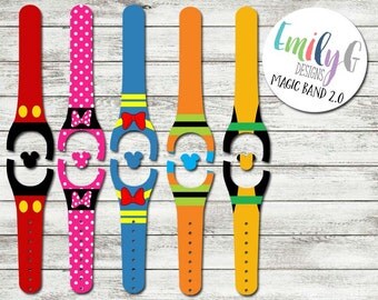 Custom Disney Magic Band Decal 2.0 | Mouse & Friends Custom Band Skins | Custom MagicBand Wrap | Custom Disney Bands | Personalized Disney