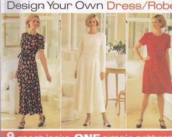 Simplicity 7103 Vintage Pattern Womens Dress in 9 Variations Size 18,20,22 UNCUT