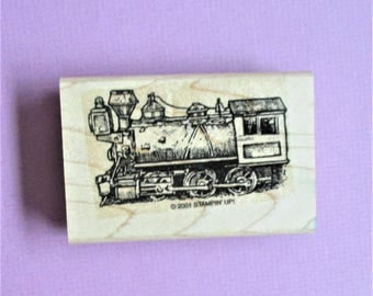 Train Steam Engine Vintage Image Papercraft Rubber Stamp Wood Block Mounted Stamp Scrapbooking Card Making DIY Party Invitation Craft Supply