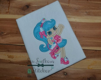 Jessiecake Applique Design ~ Shopkins Girl ~ Instant Download