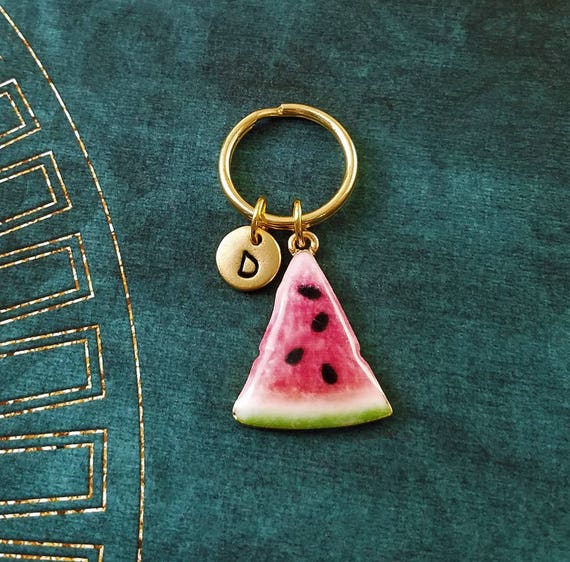 Watermelon Keychain SMALL Watermelon Keyring Red Watermelon