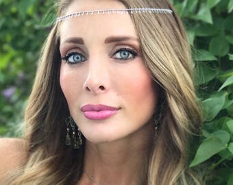 Accessories For Hair, Silver or gold Head Chain, Festival Hair Accessory, Summer Hair Chain Accessory, Silver Head Chain