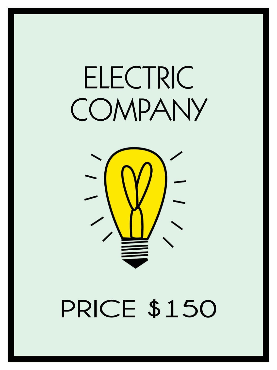 Monopoly Themed Posters Sized at 18x24 ALL PROPERTIES