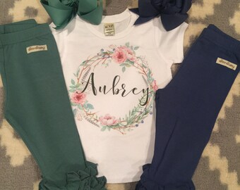 Personalized Outfit,Personalized Onesie, Custom Onesie, Personalized Layette, Newborn Gift, Baby Shower Gift, Take Me Home Outfit