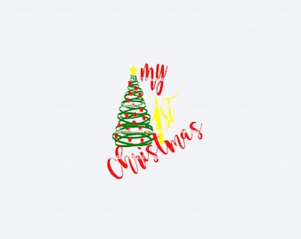 My first christmas svg(svg095), svg files, christmas svg, baby first christmas svg, baby's first svg, holiday svg, baby first holiday svg