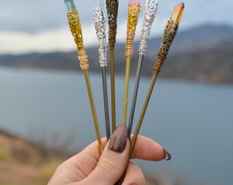 Quartz Crystal Hair Picks, Quartz Hair Pins, Crystal Hair Picks, Hair Accessories