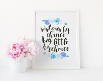 Big Little Sorority Art Print | Big Little Reveal | Big Lil Sorority | Big Little Gift | Sorority Gifts | Sorority Big Little