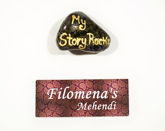 My story rocks, Story of my life, Hand painted stone, My story stones, Message stones, Woodland gift, Thank you friend, Gardener gift