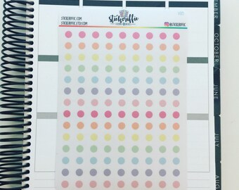 Clear / Transparent Dot Stickers Rainbow - C015