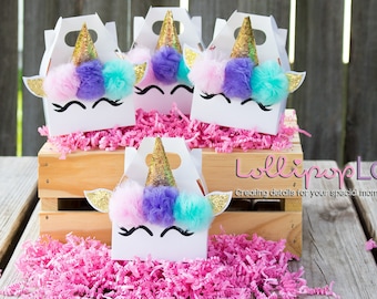 Mini party favors, Unicorn birthday, Unicorn party favor, Birthday, Jewelry box, Candy box, Mini Unicorn party favor set of 10