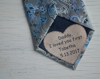 gift from bride wedding day father in law parent wedding patch iron on tie label step dad gift of the bride sympathy gift with love daddy