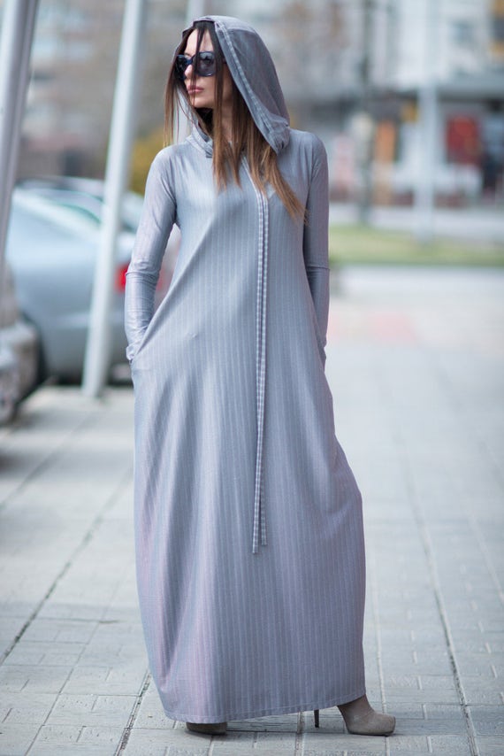 long hooded gown