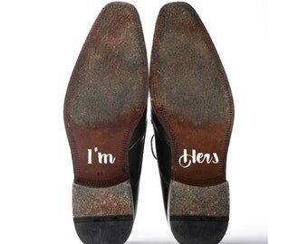 Shoe Decals, Wedding Sticker Decals for Your Shoes, I'm Hers & I'm His Shoe Decals