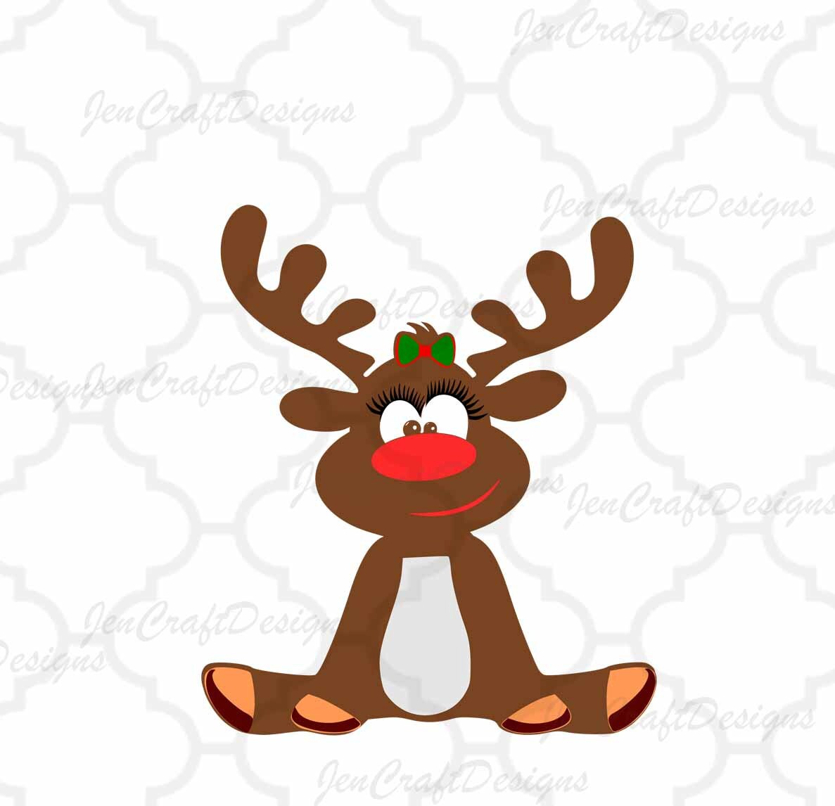 Download Girl Reindeer Christmas Reindeer SVG,EPS Png DXF Peeping ...