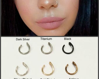 magnetic nose ring hoop