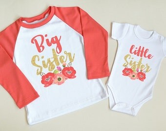 Big Sister Little Sister Matching Shirt. Big Sister Outfit. Big Sister Raglan Shirt. Siblings Shirt. Little Sister Outfit. Little Sis