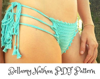 Crochet Bikini Bottom Pattern, "Bella" Crochet Brazilian Style Bottom, Sizes XS to L