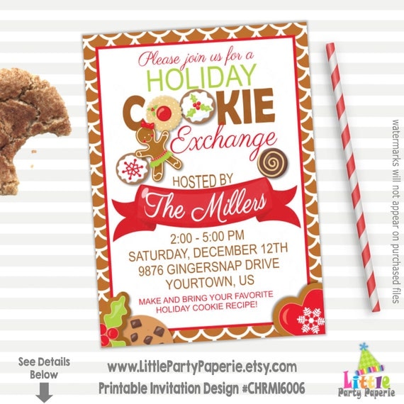 Holiday Cookie Exchange Invitation