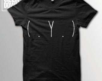 Boobs *ASCII Art* t-shirt tee // t-shirt funny / funny shirt / boobs t-shirt / feminist t-shirt / feminism t-shirt / emoticon t-shirt