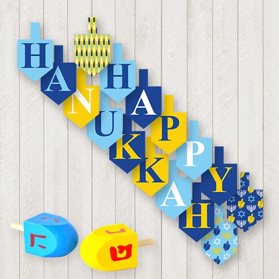 HANUKKAH Printable Banner Party Supplies Party Decoration