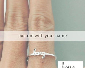 Custom Name, Name Ring, Stacking Ring, Dainty Ring, Personalized Ring, Personalized Gift, Mothers Ring, Personalized, Gift For Her, For Mom