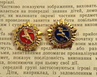 Sportsman Badge Vintage Soviet Sport Pin USSR pin badges Rarity collection Soviet souvenirs Soviet award Gift Russian athlete