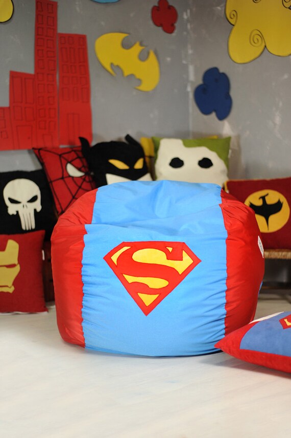 15 OFF Superhero chair bean bag chair Superman by EJSIdsgn