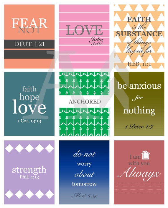 faith strength bible verse planner stickers