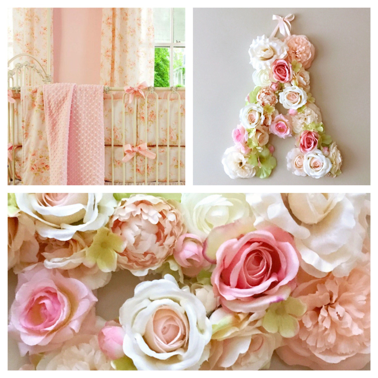 Nursery letter, Floral sign, Wedding decor - 45 cm/18'' Wall Decor, Photography Prop, Flower Letters, Floral Letter, Personalized decor