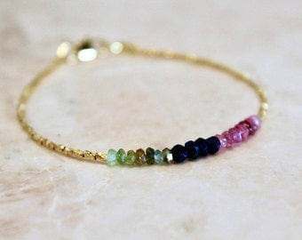 Spiritual Watermelon Tourmaline Bracelet With Meaning | Cherokee Jewelry | Pink Tourmaline Jewelry | Inspirational Native American Jewelry
