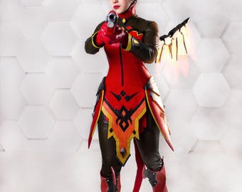 Game Overwatch - Mercy Devil skin cosplay costume(Dr. Angela Ziegler) Blizzard Entertainment + Free shipping!