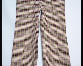 Vintage 60s Pants//Vintage Trousers//Tweed 1960s// Tweed pants//High Waisted Flared Mod Slacks//Pantalones// Pantalon//Hose