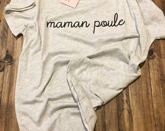 maman poule t-shirt (french: mama bird)