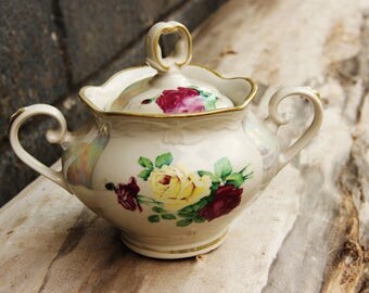 Serving Odds mid century modern sugar bowl Vintage bowl Retro Kitchen Decor Serving Piece Sugar Pot stoneware 1960' Porcelain