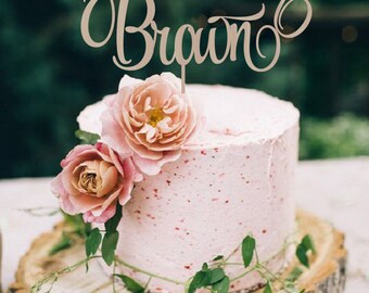 Wedding Cake Topper Mr & Mrs Wedding Cake Topper Mr Mrs Personalized Wedding Cake Topper Wood Cake Topper Golden Silver