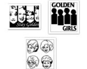 The Golden Girls Dorothy, Sophia, Blanche, Rose Decal Lot SVG Cut Files Instant Download