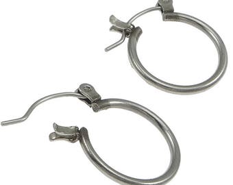 2/4/6pairs Stainless steel hoop earring component