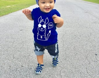 Llama shirt, cool llama, alpaca shirt, graphic, baby shirt, hipster baby shirt, animal shirt, zoo shirt, dollar sign necklace, funny shirt